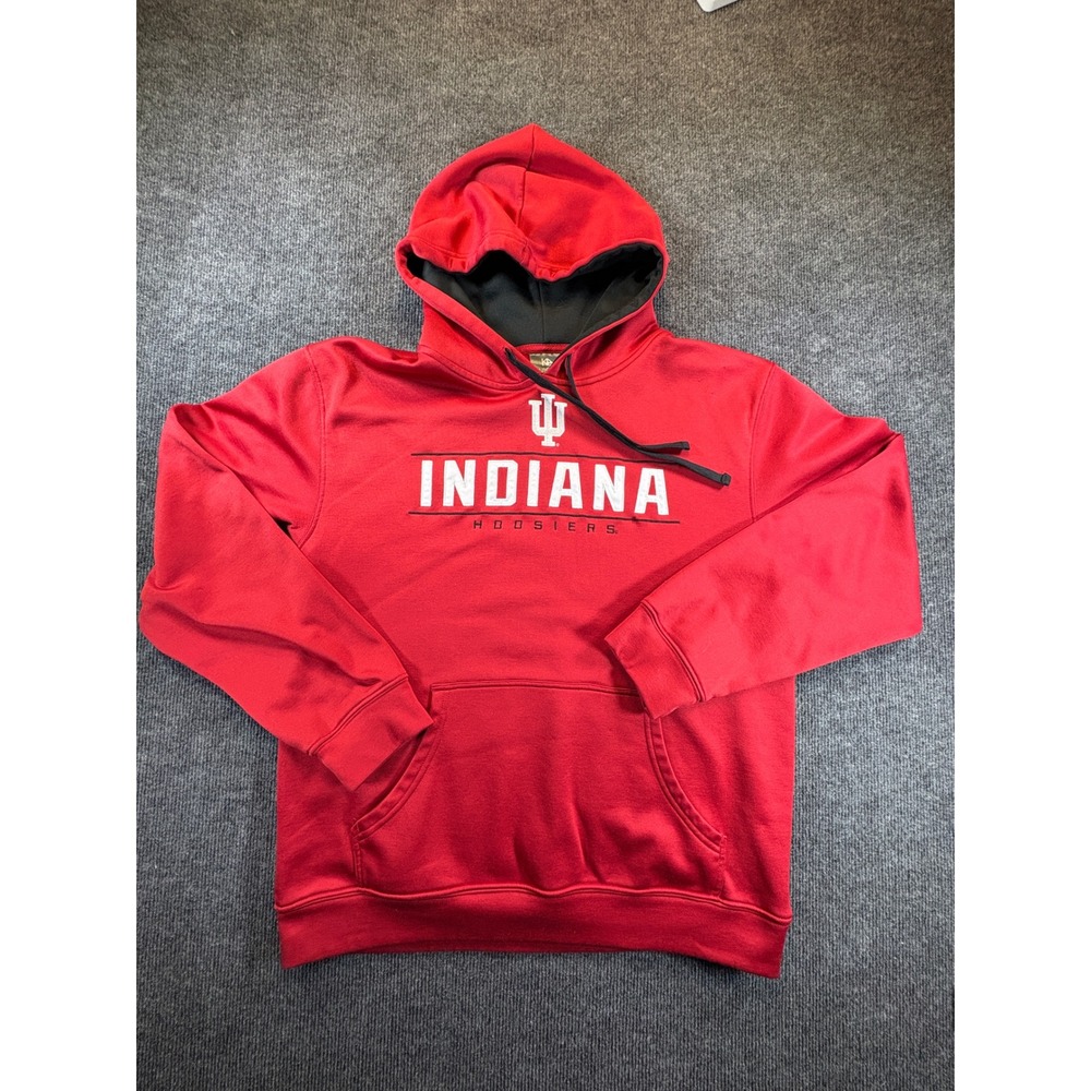 Knights Apparel Indiana University Hoosiers Red Pullover Hoodie Mens Medium